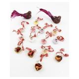 Old World Christmas Valentine Heart and Bird Ornaments Set with Original Boxes