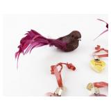 Old World Christmas Valentine Heart and Bird Ornaments Set with Original Boxes