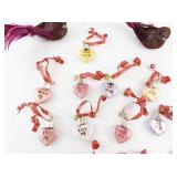 Old World Christmas Valentine Heart and Bird Ornaments Set with Original Boxes