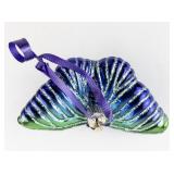 Old World Christmas Glass Butterfly Ornament with Box