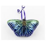 Old World Christmas Glass Butterfly Ornament with Box