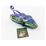 Old World Christmas Glass Butterfly Ornament with Box