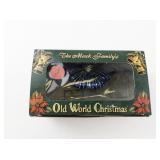Old World Christmas Glass Butterfly Ornament with Box