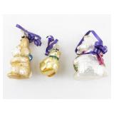 Set of 3 Vintage Old World Christmas Glass Easter Animal Ornaments