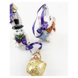 Set of 3 Glass Easter Bunny and Chick Ornaments
