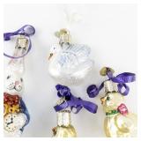 Old World Christmas Easter Glass Animal Ornaments Set - Bunny, Swan, and Ducklings