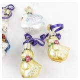 Old World Christmas Easter Glass Animal Ornaments Set - Bunny, Swan, and Ducklings