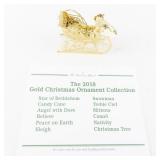 2018 24kt Gold Christmas Sleigh Ornament from Ornament Collection