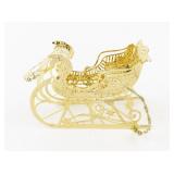 2018 24kt Gold Christmas Sleigh Ornament from Ornament Collection
