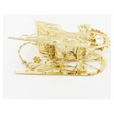 2018 24kt Gold Christmas Sleigh Ornament from Ornament Collection