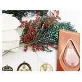 Holiday Decor Collection with Ornaments, Light Strings, and Bows