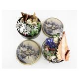 Set of Holiday Cookie Tins with Assorted Christmas Decor