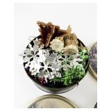 Set of Holiday Cookie Tins with Assorted Christmas Decor