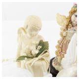Collection of 8 Angel Figurines Assorted Materials and Finishes