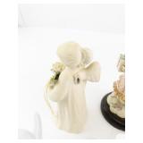 Collection of 8 Angel Figurines Assorted Materials and Finishes