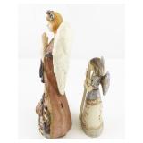 Pair of Angel Figurines - Praying and Cross Motif