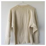 Susann D Cream Sweater with Sequin and Bead Embellishment Size L