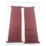 Set of 2 Fabric Hanging Holiday Wall Pockets Joy Peace Love