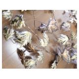 Set of Metal and Floral Wall Decor Pieces with Leaves and Butterflies