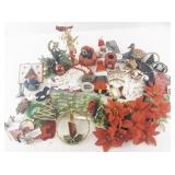 Collection of Holiday and Christmas Ornaments and Decorations