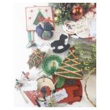 Collection of Holiday and Christmas Ornaments and Decorations