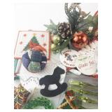 Collection of Holiday and Christmas Ornaments and Decorations