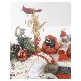 Collection of Holiday and Christmas Ornaments and Decorations