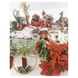Collection of Holiday and Christmas Ornaments and Decorations