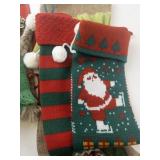 Collection of Vintage and Handmade Christmas Linens, Stockings, and Decor