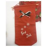 Collection of Vintage and Handmade Christmas Linens, Stockings, and Decor