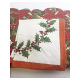 Collection of Vintage and Handmade Christmas Linens, Stockings, and Decor