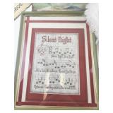 Assorted Christmas Holiday Decor Lot with Signs, Santa Hat, and Wreath