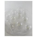 Set of 12 Clear 4 Inch Plastic Ornament Balls