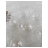 Set of 12 Clear 4 Inch Plastic Ornament Balls