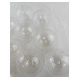 Set of 12 Clear 4 Inch Plastic Ornament Balls
