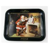 Vintage Coca-Cola Santa Claus Metal Serving Tray