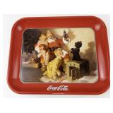 1986 Coca-Cola Santa Claus Holiday Metal Serving Tray