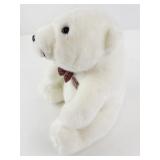 1999 Coca-Cola Plush Polar Bear with Tartan Bow Tie
