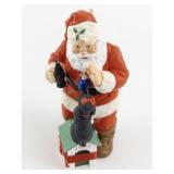 1992 Coca-Cola Santa with Black Dog Christmas Ornament