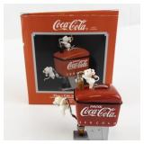 1990 Coca-Cola Ice Chest Ornament with Mice by Enesco in Box
