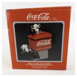 1990 Coca-Cola Ice Chest Ornament with Mice by Enesco in Box