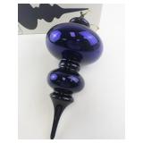 Department 56 Handmade Cobalt Mercury Glass Jumbo Finial Ornament