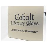 Department 56 Handmade Cobalt Mercury Glass Jumbo Finial Ornament