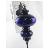 Department 56 Handmade Cobalt Mercury Glass Jumbo Finial Ornament