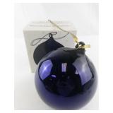 Cobalt Mercury Glass Medium Ball Handmade Ornament by Department 56 with Box