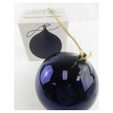 Cobalt Mercury Glass Medium Ball Handmade Ornament by Department 56 with Box