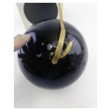 Cobalt Mercury Glass Medium Ball Handmade Ornament by Department 56 with Box