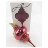 Department 56 Mercury Glass Tear Drop Finial Ornament with Box