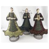 Set of 3 Decorative Angel Figurines with Musical Instruments