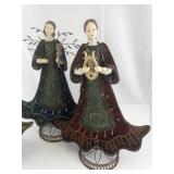 Set of 3 Decorative Angel Figurines with Musical Instruments